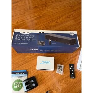 TV Ears TV Sound Bar Voice Clarifying TV EARS WITH REMOTE CIB Model 11992